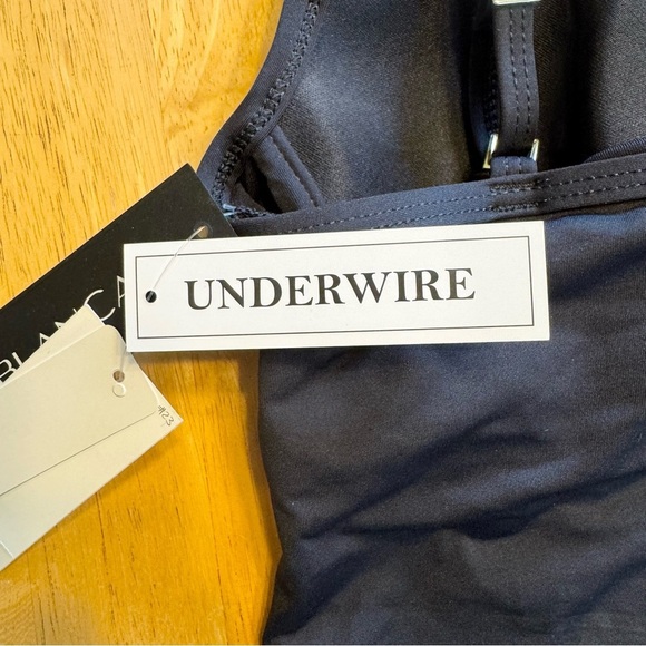 La Blanca Tankini Top Underwire LB8LA83 Size 6 Black New - Picture 9 of 12